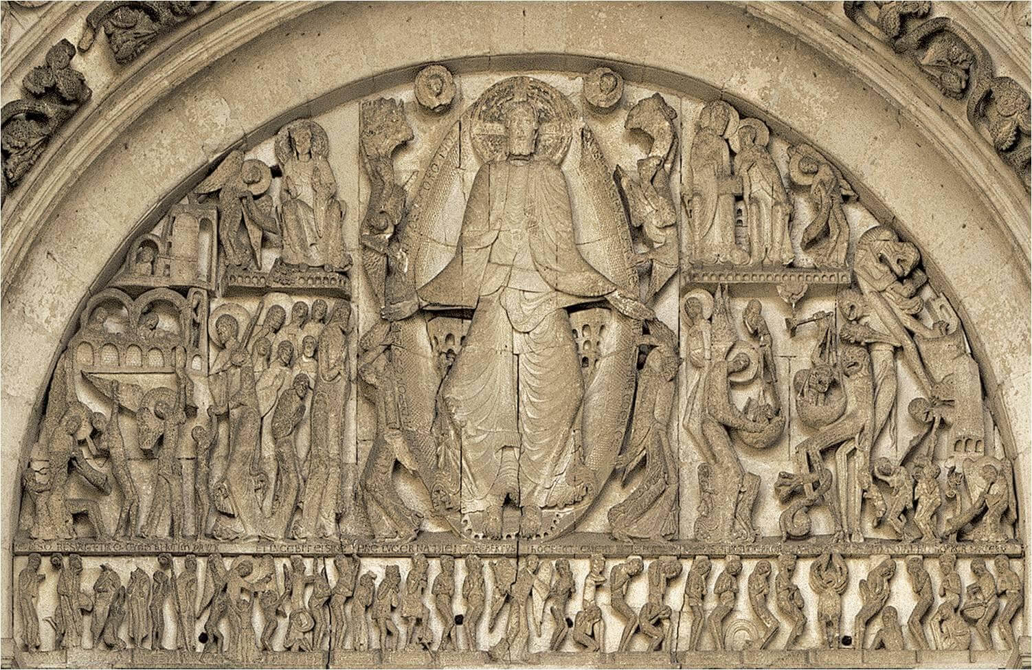 Gislebertus, The Last Judgment, West Tympanum at Autun Cathedral, c. 1130.