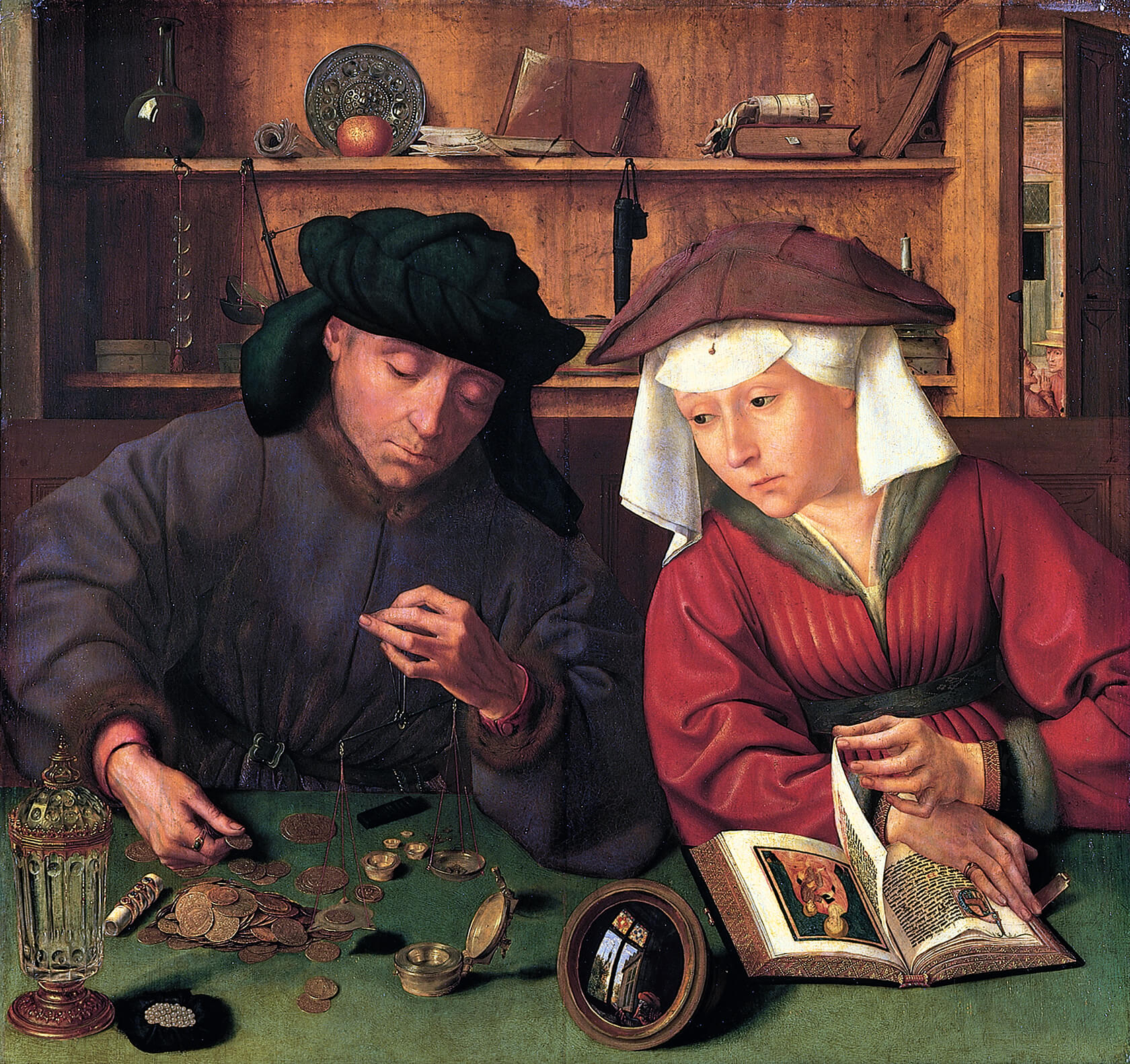 Quenten Massys, The Money Lender and his Wife, 1514, Louvre.