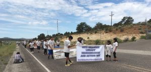Red Water Pond Road residents march in commemoration of the 1979 Church Rock spill. (Multicultural Alliance for a Safe Environment)