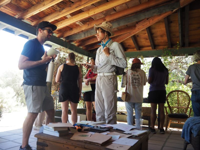 Andrew Whitcomb pictured at a Spring Equinox Celebration hosted in partnership with local ecologists. Photo courtesy of Prickly Design Commons.